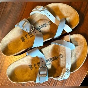 Birkenstock Mayari sandal 2 tone blue, size 36/5-5.5. NWOT